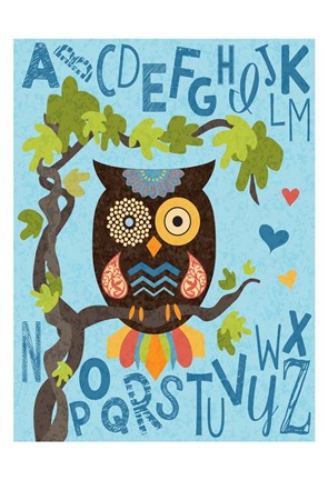 Framed Owl Set Numlet 1 Print