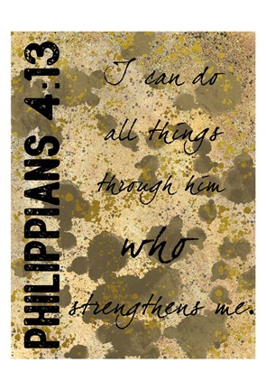 Framed Philippians Strength Print