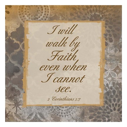 Framed Walk In Faith Print