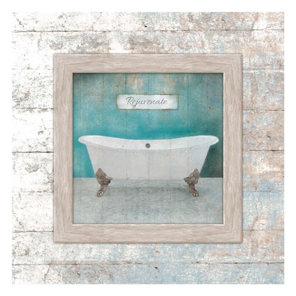 Framed Framed Aqua Bath Print