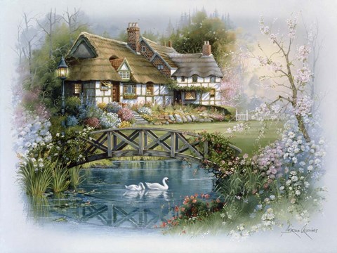 Framed Cottage 3 Print