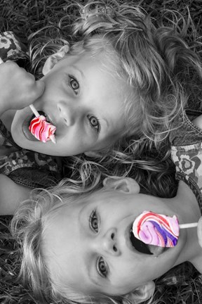 Framed Lollipop Twins Print
