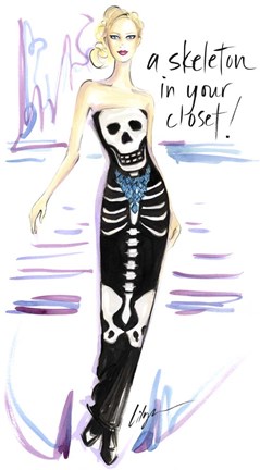 Framed Skeleton In Your Closet Print