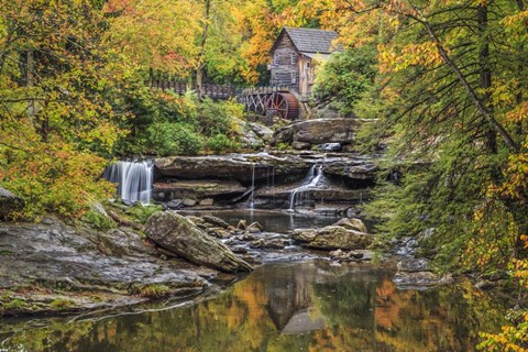 Framed Grist Mill Fall 2013 5 Print