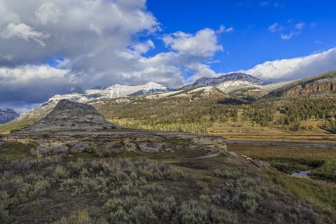 Framed Soda Butte In Yellowstone Print