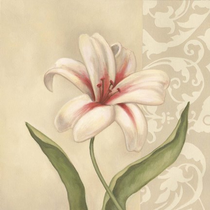 Framed Cream Lily Print
