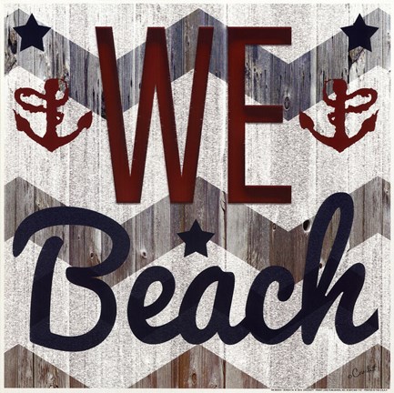 Framed We Beach Print