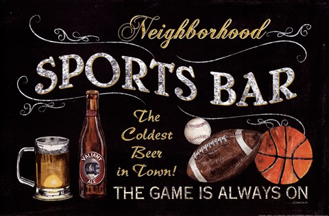 Framed Sports Bar Print