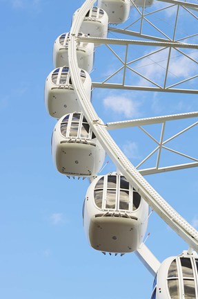 Framed White Bucket Ferris Wheel Print