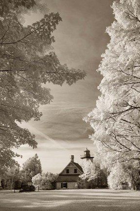 Framed Eagle Bluff Lighthouse #2, Door County, Wisconsin 12 Print