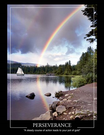 Framed Sailing Under Rainbows Print