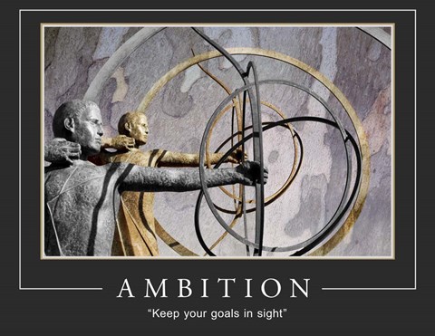 Framed Ambition Motivational Print