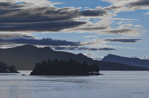 Framed Gulf Islands Evening Print