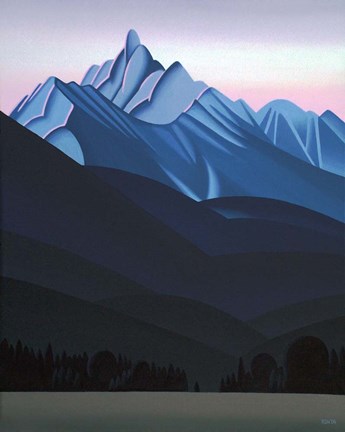Framed Mountain Dawn Print