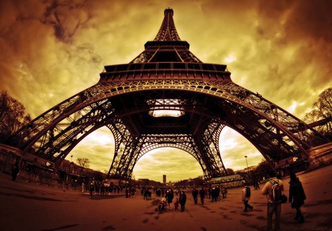Framed Eiffel Apocalypse Color Print