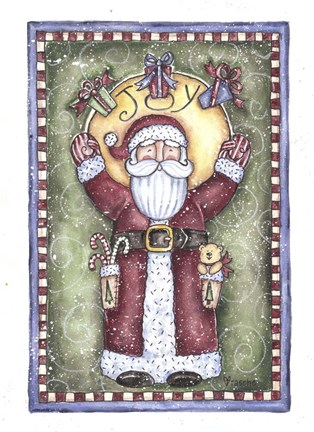 Framed Joy Santa Print