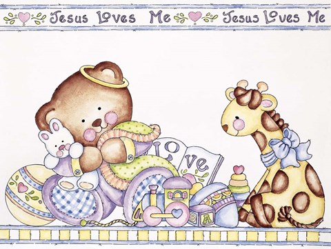 Framed Jesus Loves Me 2 Print