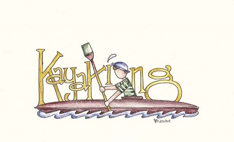 Framed Kayaking Print