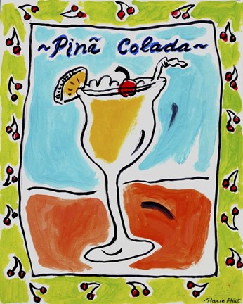 Framed Pina Colada Print