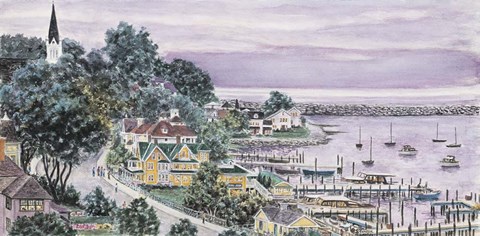 Framed Sunset, East Bay Mackinac Print