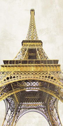 Framed Gilded Eiffel Tower Print