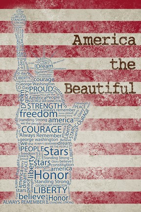 Framed America the Beautiful Print