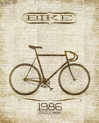 Framed Bike 1986 Print