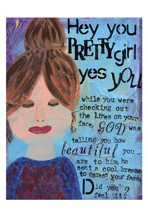 Framed Hey Pretty Girl Print