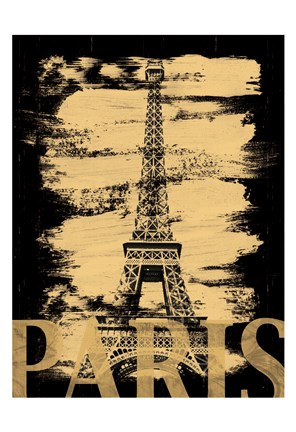 Framed Paris Paint Black Print