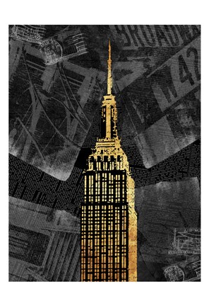 Framed Gold NY Print