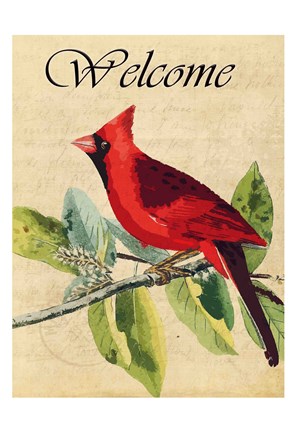 Framed Cardinal Welcome Print