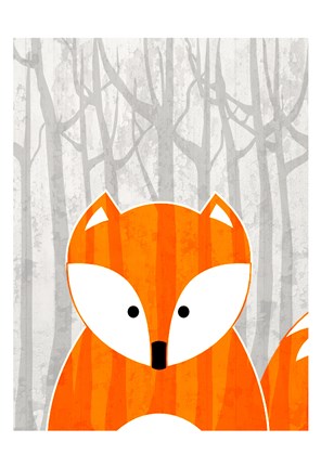 Framed Woodland Fox Print