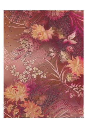 Framed Marooned Florals C Print