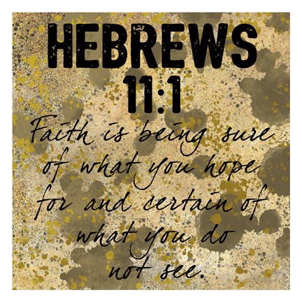 Framed Hebrew Faith Print