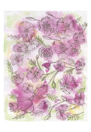Framed Floral Pinks Print