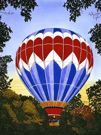 Framed Balloon Over Letchworth Print