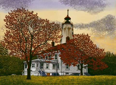 Framed Sandy Hook Lighthouse Print