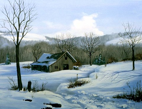 Framed Winter Landscape 1 Print