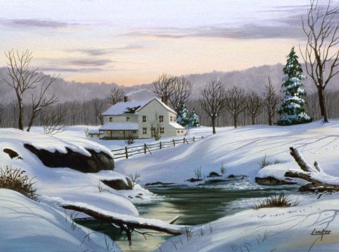 Framed Winter Landscape 2 Print