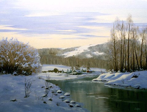 Framed Winter Landscape 5 Print