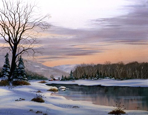 Framed Winter Landscape 19 Print