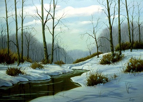 Framed Winter Landscape 24 Print