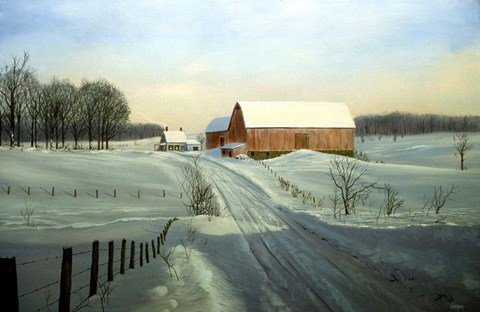Framed Winter Landscape 33 Print