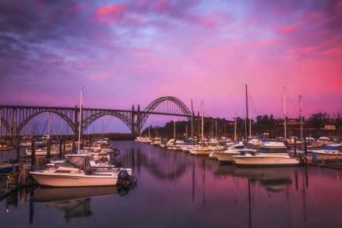 Framed Yaquina Bay Sunrise Print