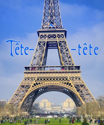 Framed Tete-a-tete in Paris Print