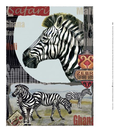 Framed Zebra Safari Print