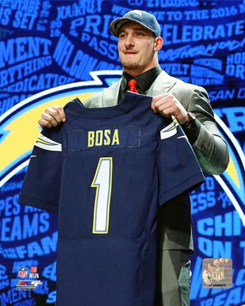 Framed Joey Bosa 2016 NFL Draft #3 Draft Pick Print