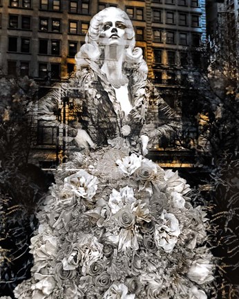Framed NYC White Dress Print