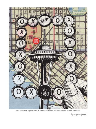 Framed Space Needle Seattle Print