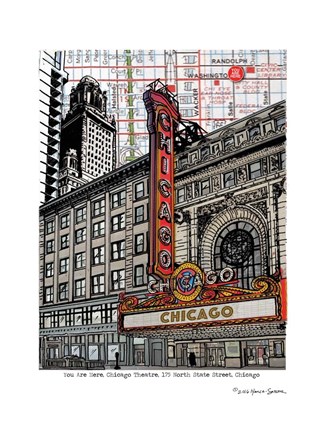 Framed Chicago Theatre Print